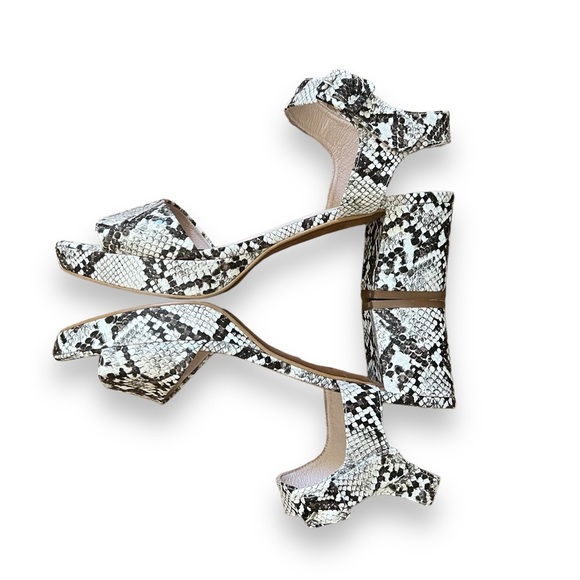 Anthropologie Faux Snakeskin Heeled Sandals US Women’s Size 10-10.5 (EU 41) - Picture 4 of 9